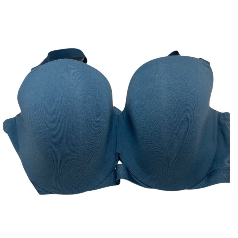 ThirdLove 24/7 T-Shirt Bra 44C Pima Cotton/Nylon/Spandex Blue With Adjustable St